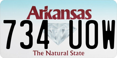 AR license plate 734UOW