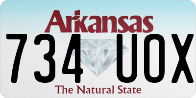 AR license plate 734UOX