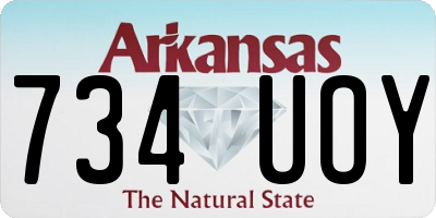 AR license plate 734UOY