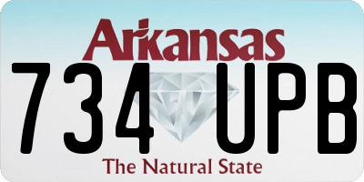 AR license plate 734UPB