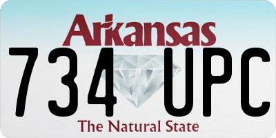 AR license plate 734UPC