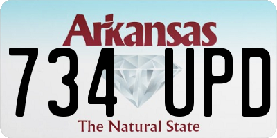 AR license plate 734UPD