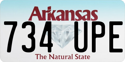 AR license plate 734UPE