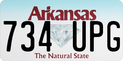 AR license plate 734UPG