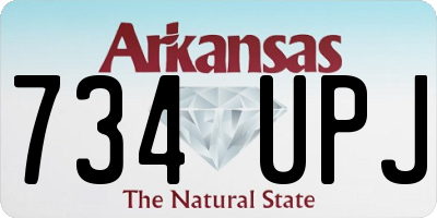 AR license plate 734UPJ