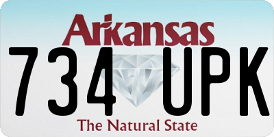 AR license plate 734UPK