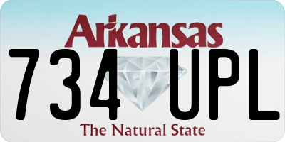 AR license plate 734UPL