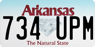 AR license plate 734UPM