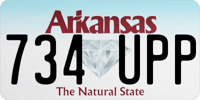 AR license plate 734UPP