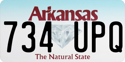 AR license plate 734UPQ