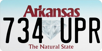 AR license plate 734UPR