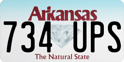 AR license plate 734UPS