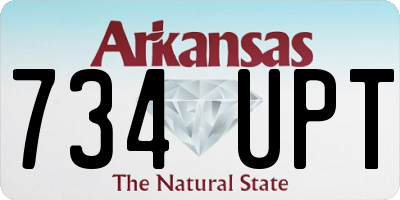 AR license plate 734UPT