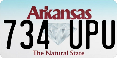 AR license plate 734UPU