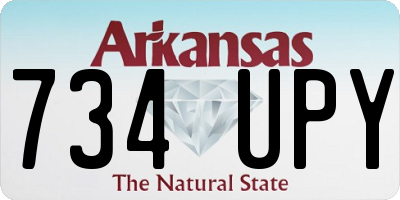 AR license plate 734UPY