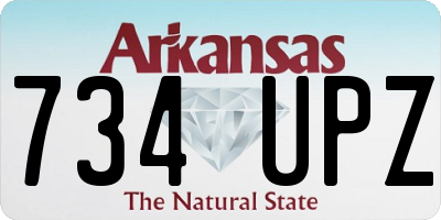 AR license plate 734UPZ