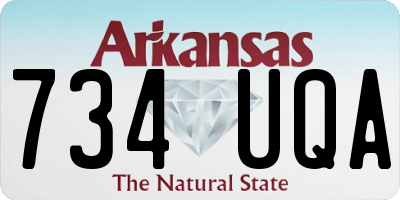 AR license plate 734UQA