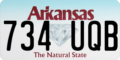 AR license plate 734UQB