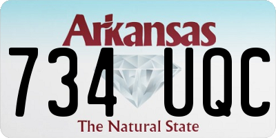 AR license plate 734UQC