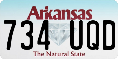 AR license plate 734UQD