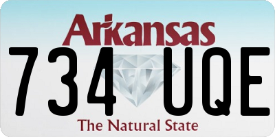 AR license plate 734UQE