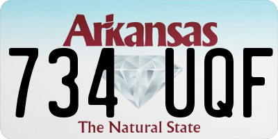 AR license plate 734UQF