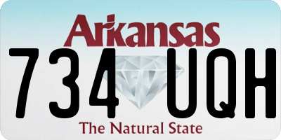 AR license plate 734UQH