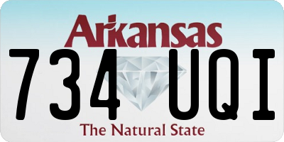 AR license plate 734UQI