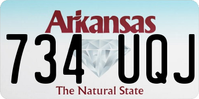 AR license plate 734UQJ
