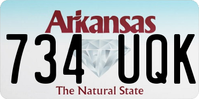 AR license plate 734UQK