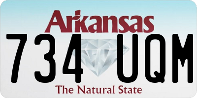 AR license plate 734UQM