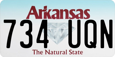AR license plate 734UQN