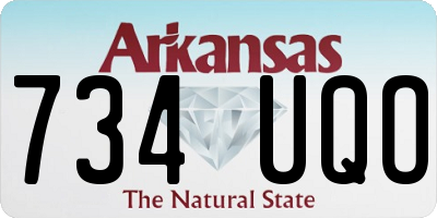 AR license plate 734UQO