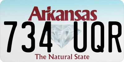 AR license plate 734UQR