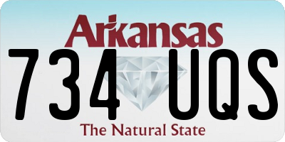AR license plate 734UQS