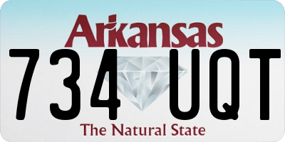 AR license plate 734UQT