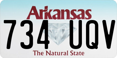 AR license plate 734UQV