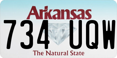 AR license plate 734UQW