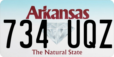 AR license plate 734UQZ