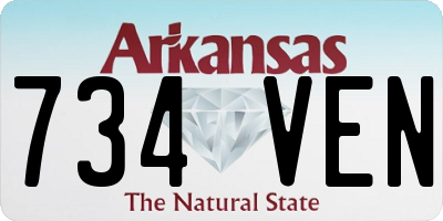 AR license plate 734VEN