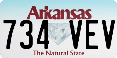 AR license plate 734VEV