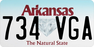 AR license plate 734VGA