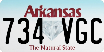 AR license plate 734VGC