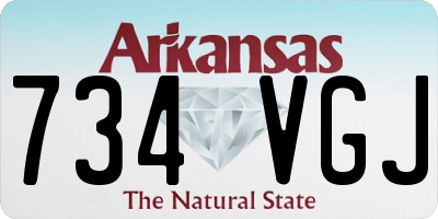 AR license plate 734VGJ
