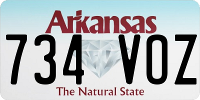 AR license plate 734VOZ