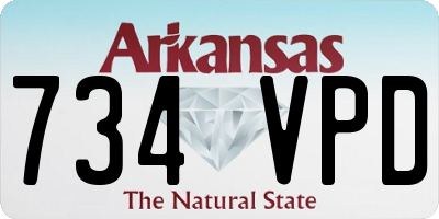 AR license plate 734VPD
