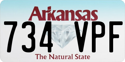 AR license plate 734VPF