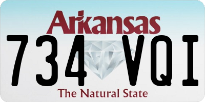 AR license plate 734VQI