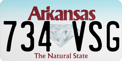 AR license plate 734VSG