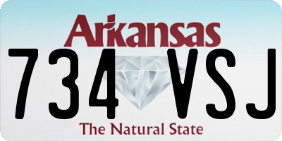 AR license plate 734VSJ